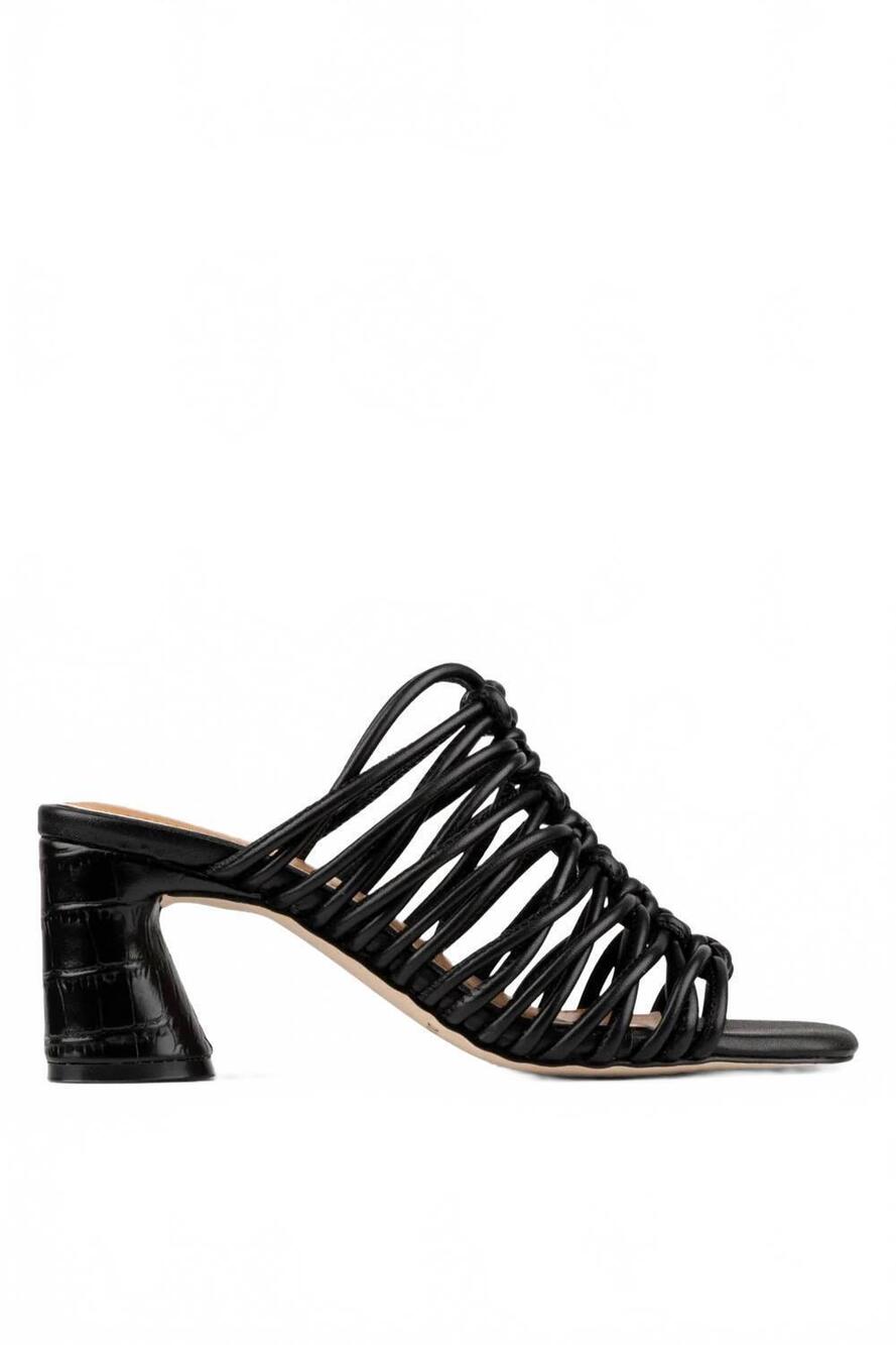 NEW DONALD PLINER women's vyta braided heel sandal in black